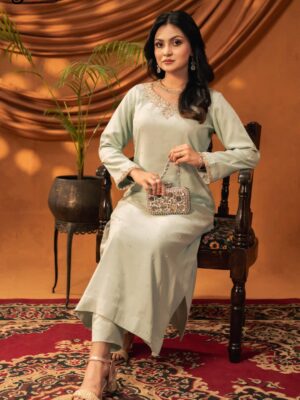 Meher Mint Green Three Piece Ethnic Suit for Women S-XL