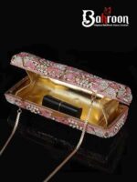 Luxury Pink Diamond Alloy Handbag