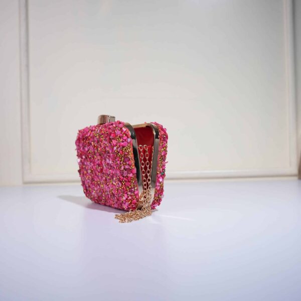 Crystal Embellished Box Evening Clutch Bag