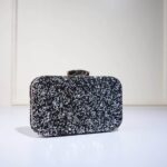 Crystal Embellished Box Evening Clutch Bag