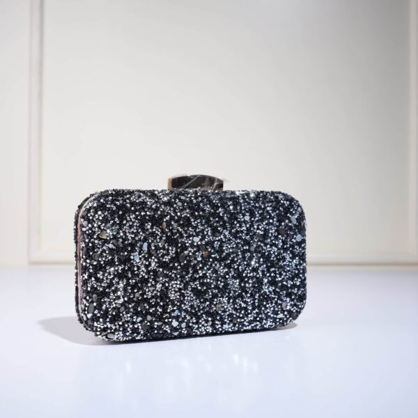 Crystal Embellished Box Evening Clutch Bag