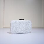 Crystal Embellished Box Evening Clutch Bag