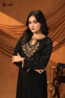 Tasneem Hand Crafted Two Piece Ethnic Suit for Women Black S-XL