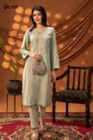 Sidra Sage Green Two Piece Ethnic Suit for Women S-XL