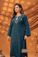 Mehwish Teal Green Two Piece Ethnic Suit for Women S-XL