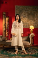 Gulbahar Hand Crafted Two Piece Ethnic Suit for Women Ivory white S-XL