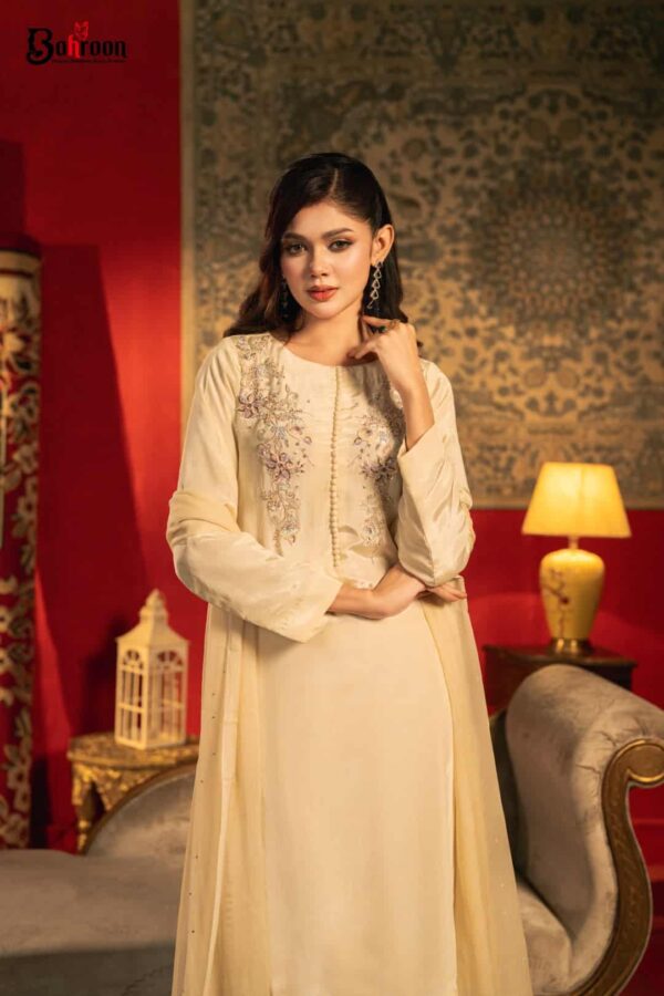 Mehrun Beige Three Piece Ethnic Suit for Women S-XL