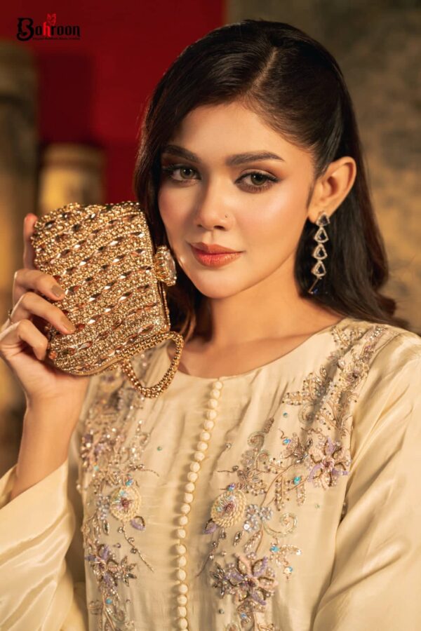 Mehrun Beige Three Piece Ethnic Suit for Women S-XL