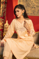 Chandni Hand Crafted Three Piece Ethnic Suit for Women Peach Blush S-XL