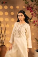 Safira Ivory White Two Piece Ethnic Suit for Women S-XL