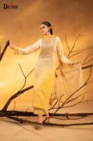 Prova Butter Yellow Three Piece Ethnic Suit for Women S-XL