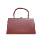Dual-Texture Structured Top-Handle Bag with Crossbody Strap