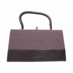 Dual-Texture Structured Top-Handle Bag with Crossbody Strap