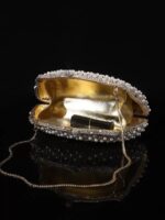 Elegant Pearl Gold Evening Bag