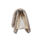 Elegant Pearl and Rhinestone Embellished Evening Clutch Bag