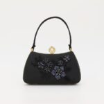 Elegant Ivory Floral Embroidered Handbag