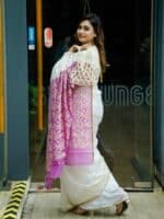 Shorno Jori Jamdani Saree - Purple