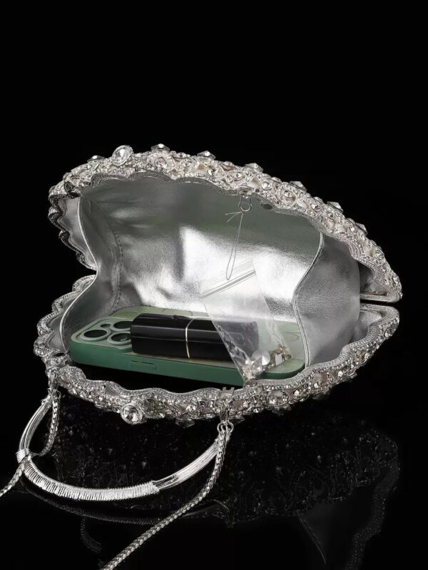 Luxury Diamond-Studded Peacock Evening Bag