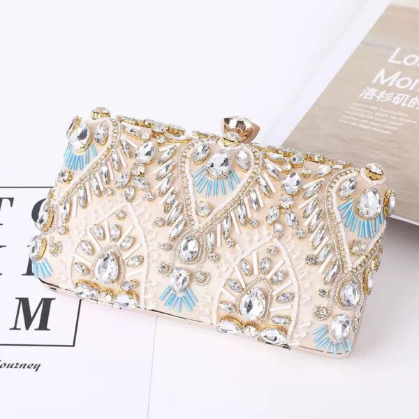Luxury Beaded Diamond Clutch Bag