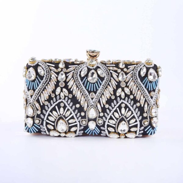 Luxury Beaded Diamond Clutch Bag