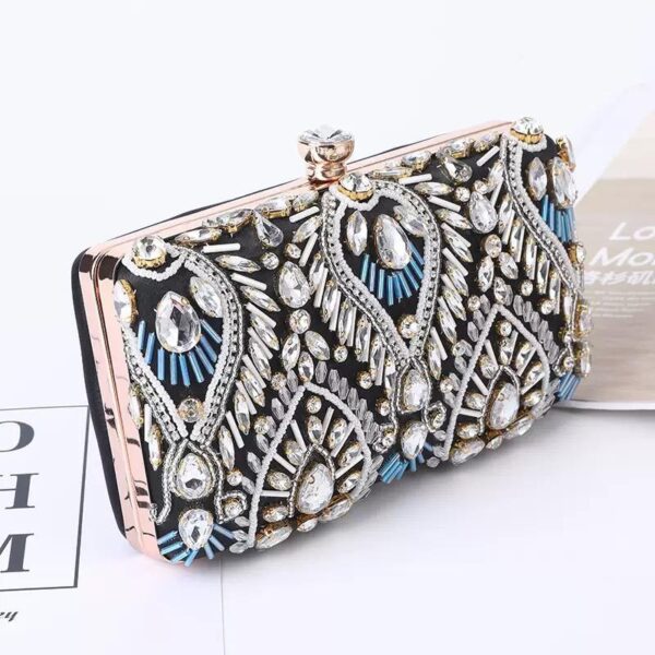 Luxury Beaded Diamond Clutch Bag