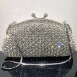 Luxury Dumpling-Style Diamond Clutch Bag