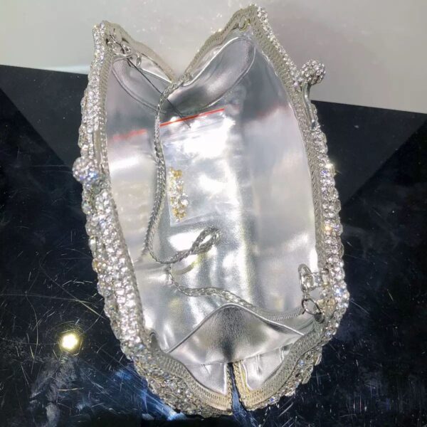 Luxury Dumpling-Style Diamond Clutch Bag