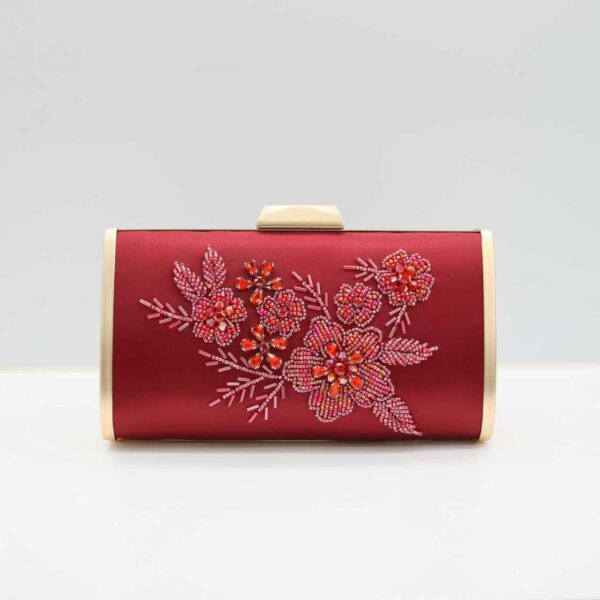 Luxury Embroidered Silk Box Bag