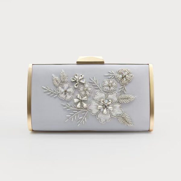 Luxury Embroidered Silk Box Bag