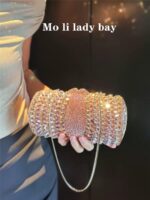Premuim Hollow-Out Diamond Alloy Handbag