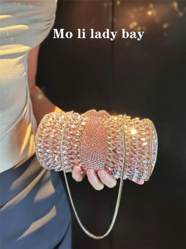 Premuim Hollow-Out Diamond Alloy Handbag