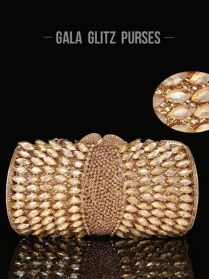 Premuim Hollow-Out Diamond Alloy Handbag
