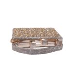 Sparkling Silver Glitter Evening Clutch