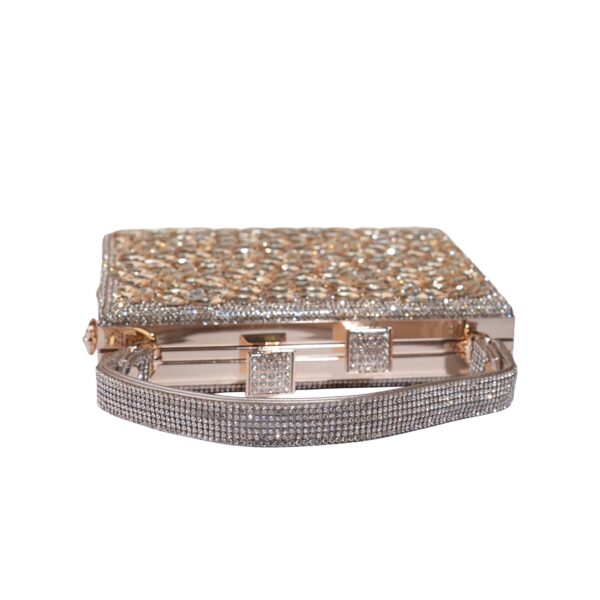 Sparkling Silver Glitter Evening Clutch
