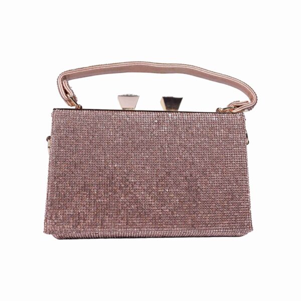 Sparkling Silver Glitter Evening Clutch