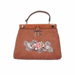 Premium Leather Floral Embroidered Satchel Bag