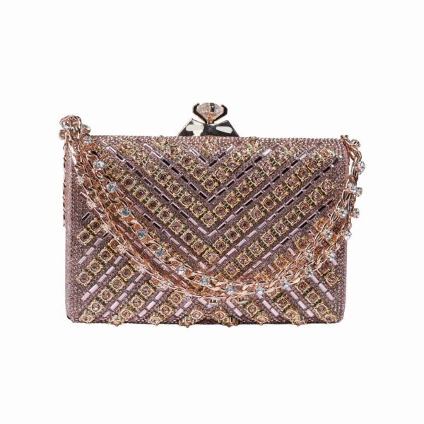 Premium Sparkly Rhinestone Overlay Evening Clutch Bag