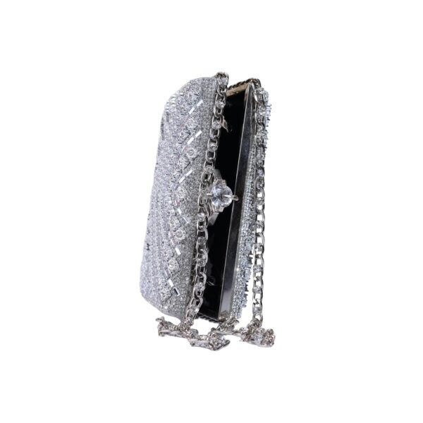 Premium Sparkly Rhinestone Overlay Evening Clutch Bag