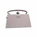 Premium Textured Leather Evening Clutch with Geometric Stone Clasp