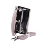 Premium Textured Leather Evening Clutch with Geometric Stone Clasp