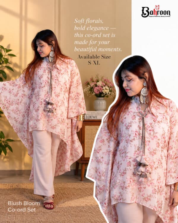 Womens Riya Pink Floral Two Piece