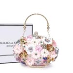 3D beaded flower evening bag