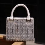 Luxury high-end crystal diamond women's evening clutch bag