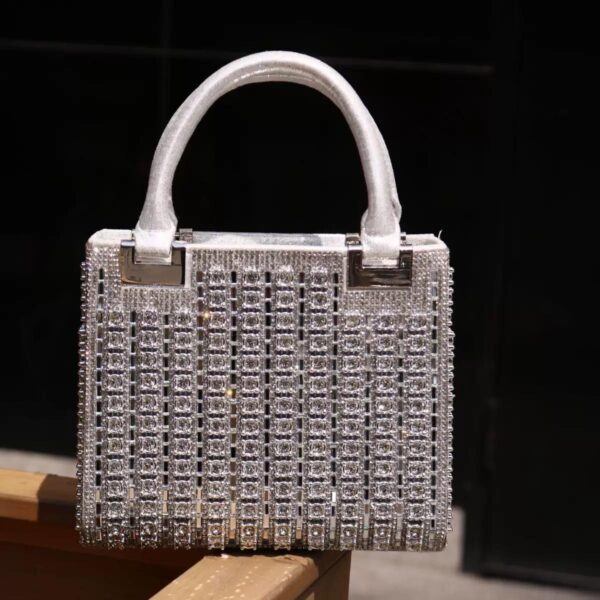 Luxury high-end crystal diamond women's evening clutch bag