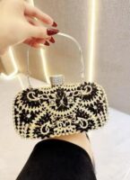 Women Luxary Handbags With Rhinestone