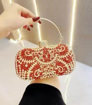 Women Luxary Handbags With Rhinestone