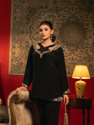 Dilruba Embroidered Black Two Piece Ethnic Suit for Women S-XL